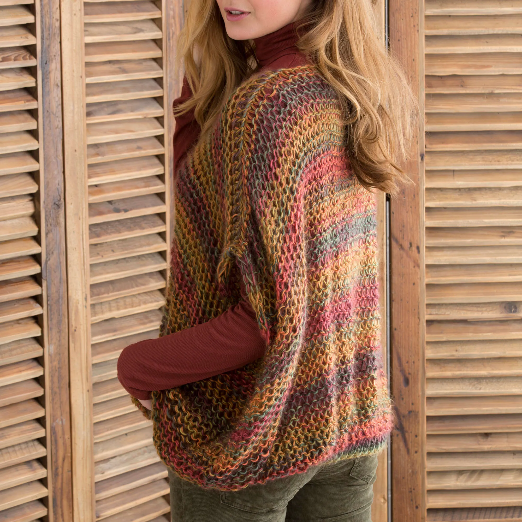 Red Heart Knit Relaxed Pullover