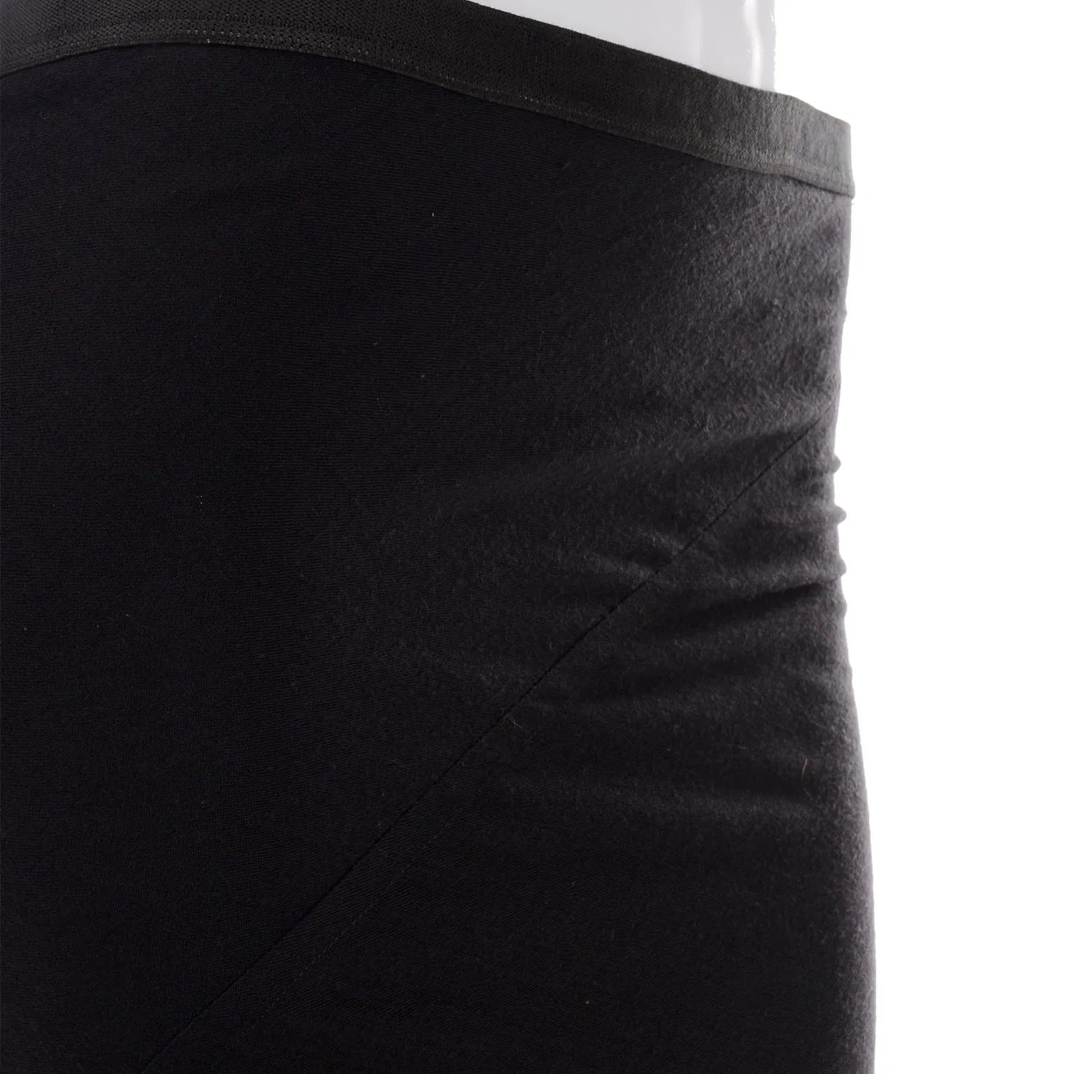 Rick Owens FW 2005 MOOG Collection Bias Cut Long Grey Wool Runway Skirt