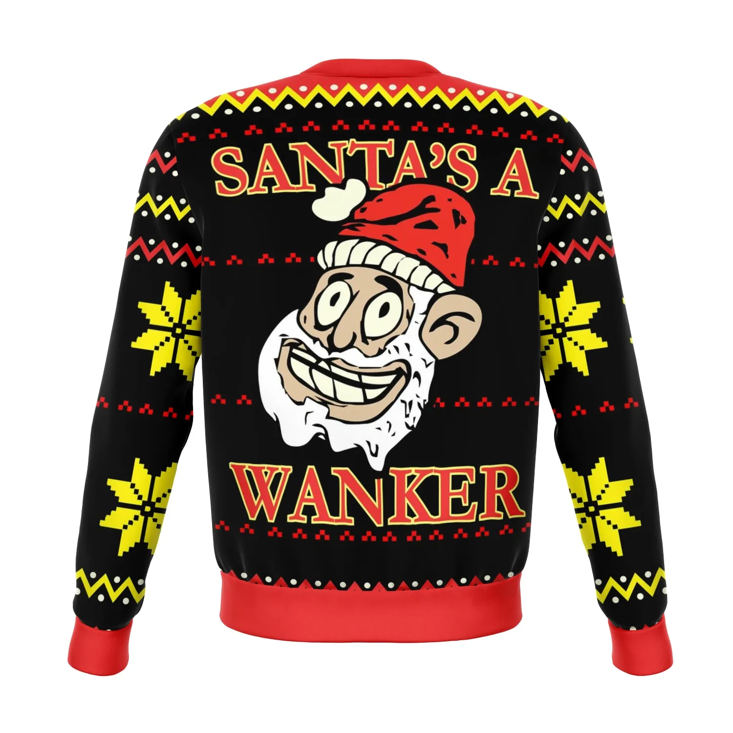 Santa's a Wanker Funny Ugly  Christmas Sweater