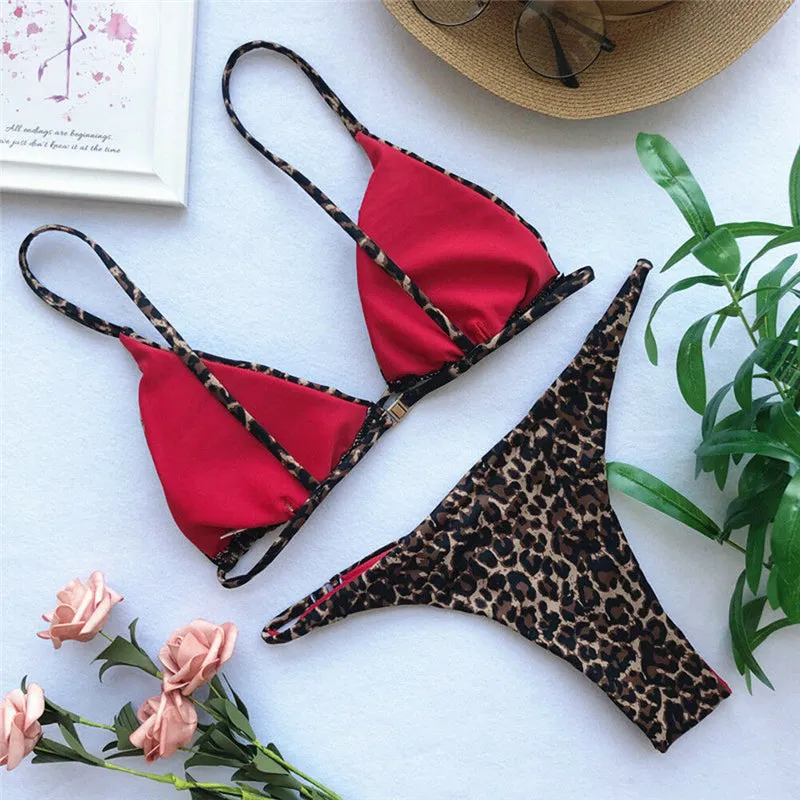 Sexy Leopard Print Bikini Set