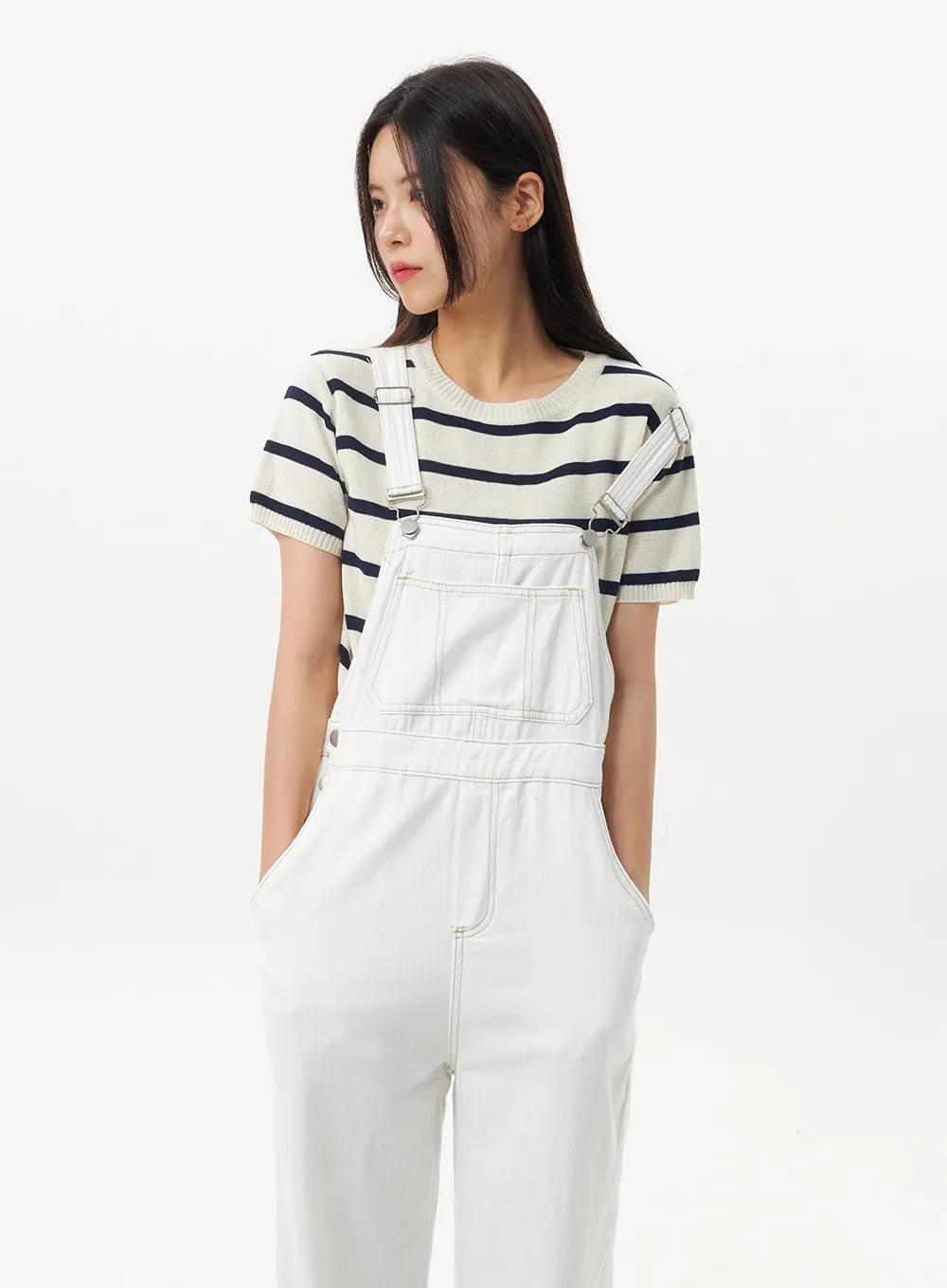 Short Sleeve Stripe Sweater OU326