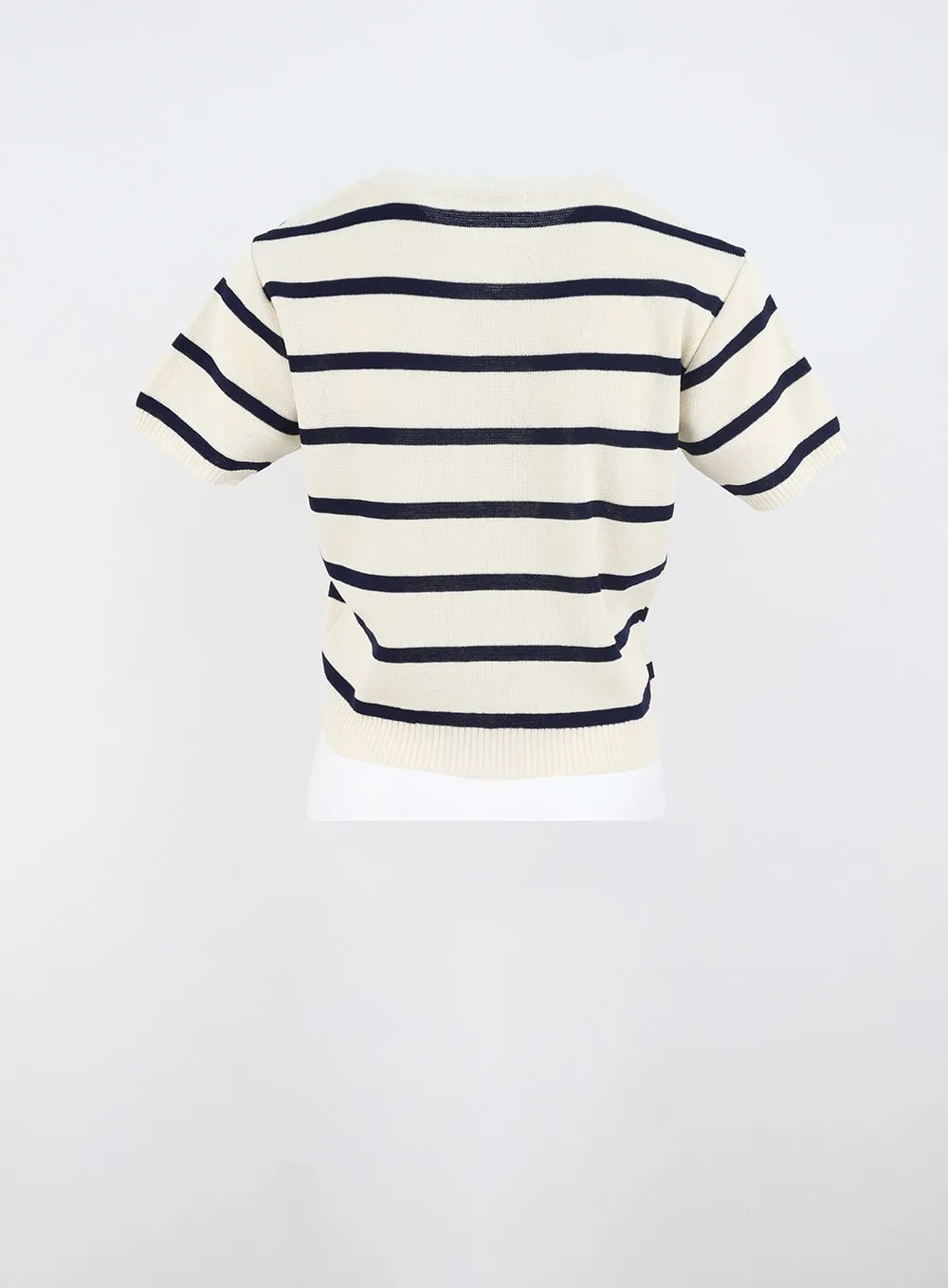 Short Sleeve Stripe Sweater OU326