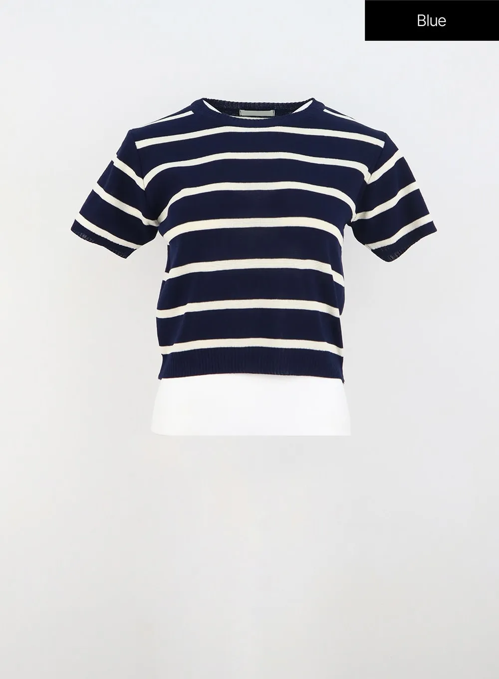 Short Sleeve Stripe Sweater OU326