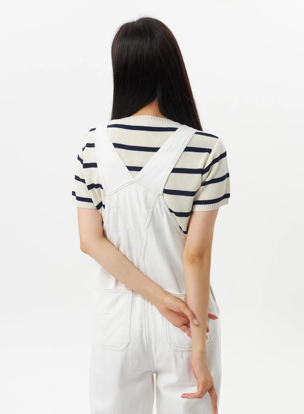 Short Sleeve Stripe Sweater OU326