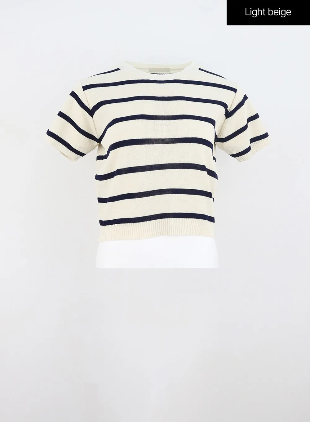 Short Sleeve Stripe Sweater OU326