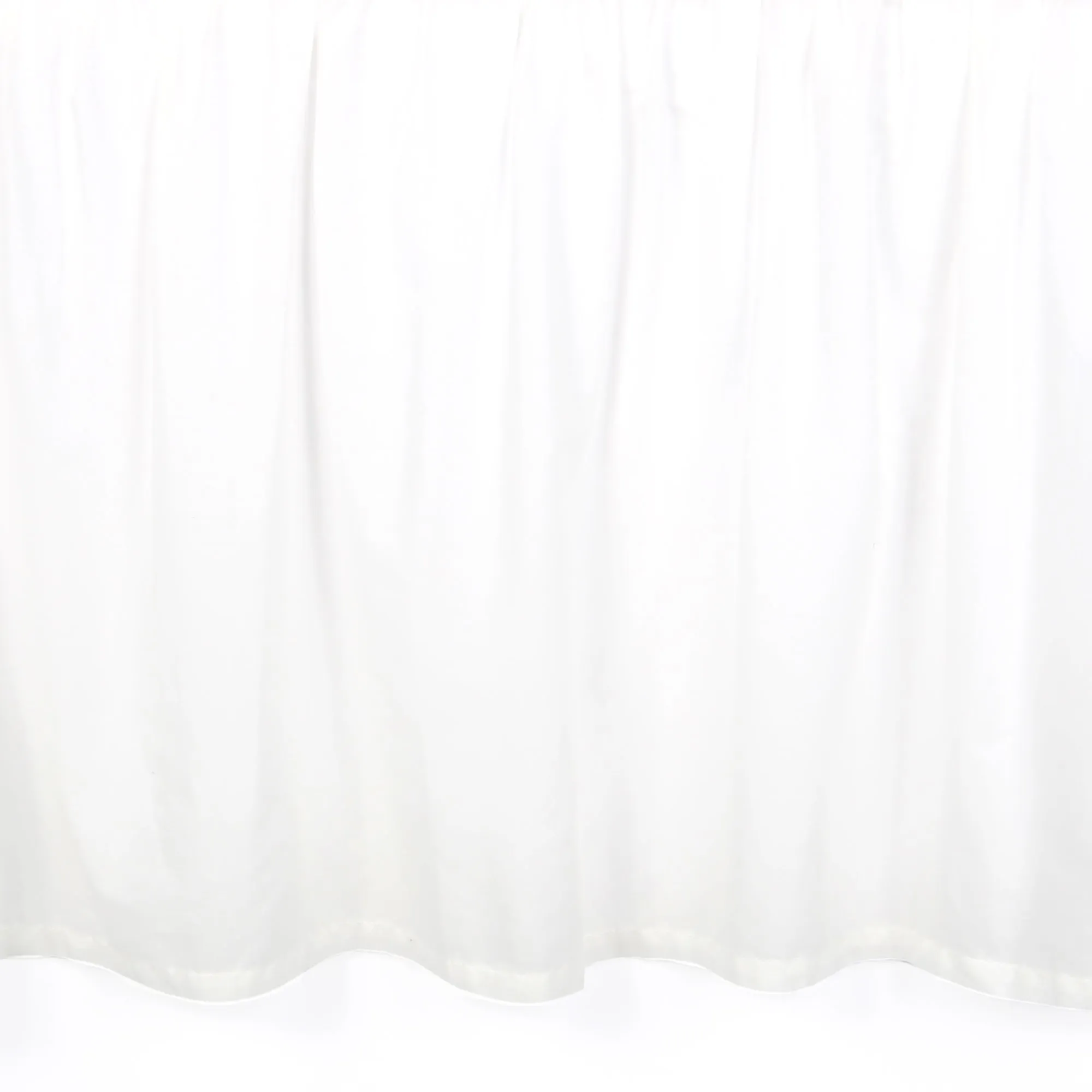 Signature White Voile Ruffled Crib Skirt