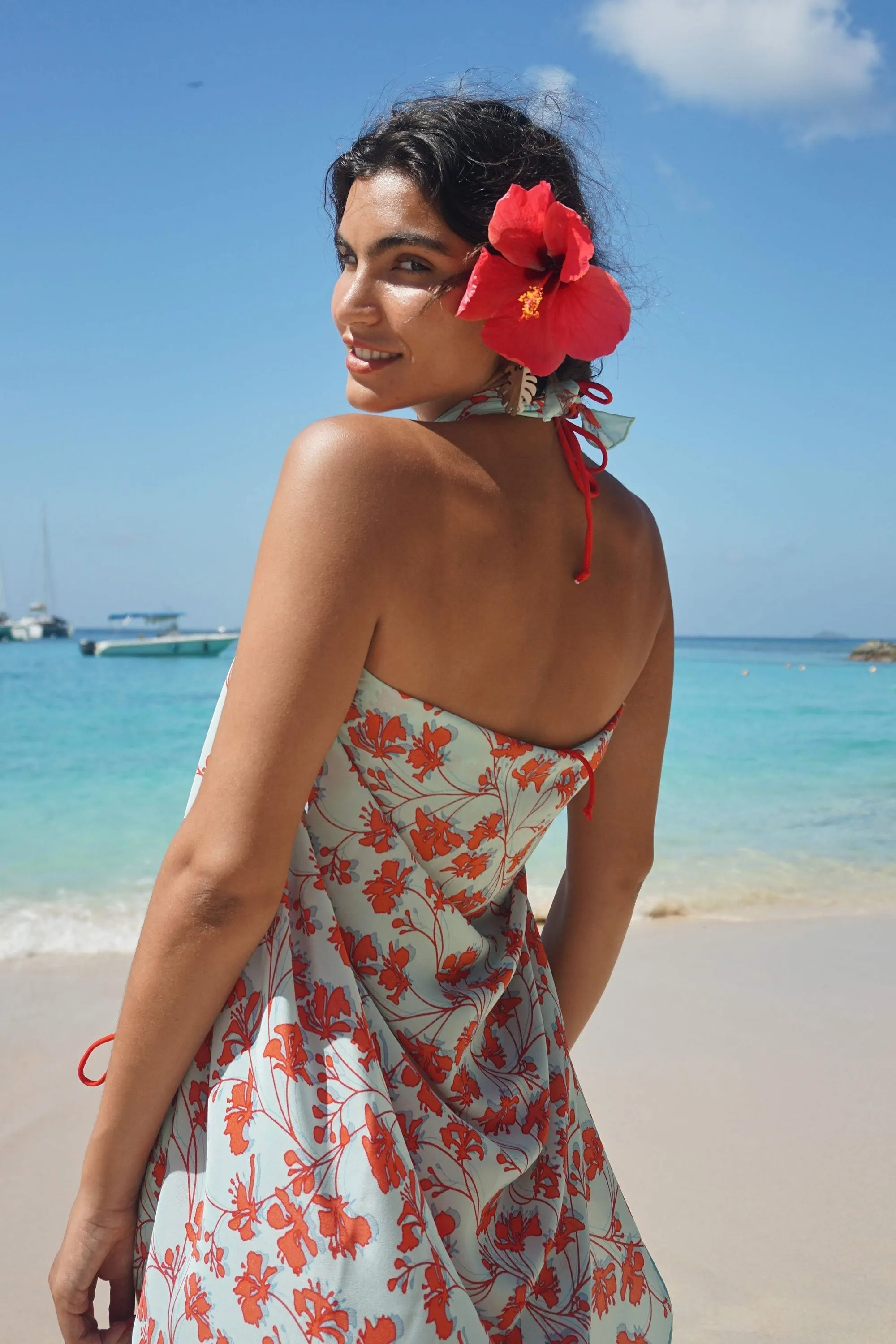 Silk Sarong  FLAMBOYANT FLOWER