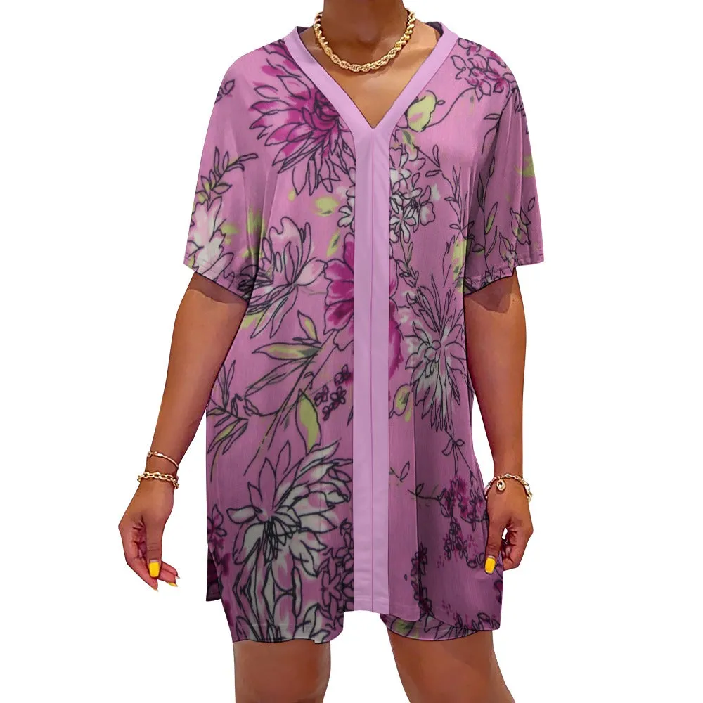 *Spring   Summer Collection* Bat Sleeve Tunic Top   Shorts Set