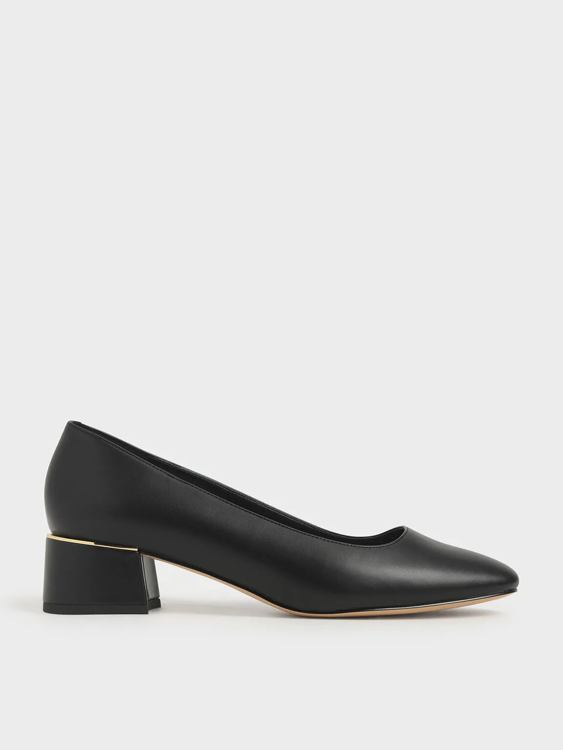 Square Toe Block Heel Pumps