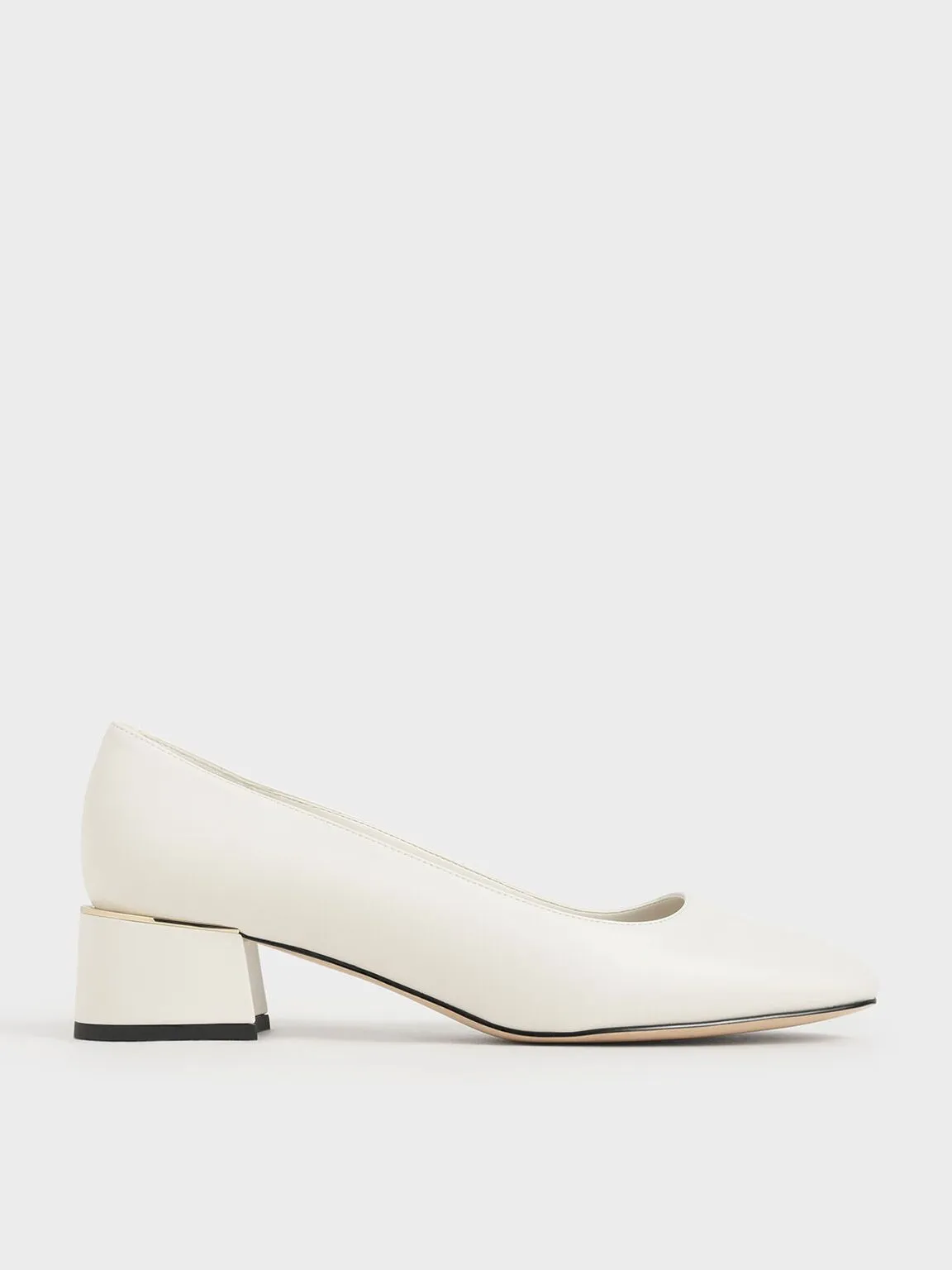 Square Toe Block Heel Pumps