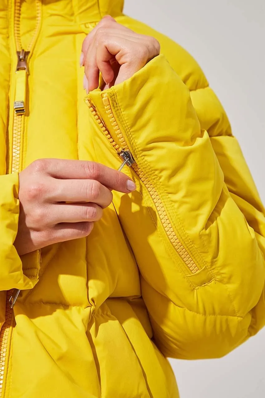 Stratosphere Yellow Slouchy Puffer Jacket