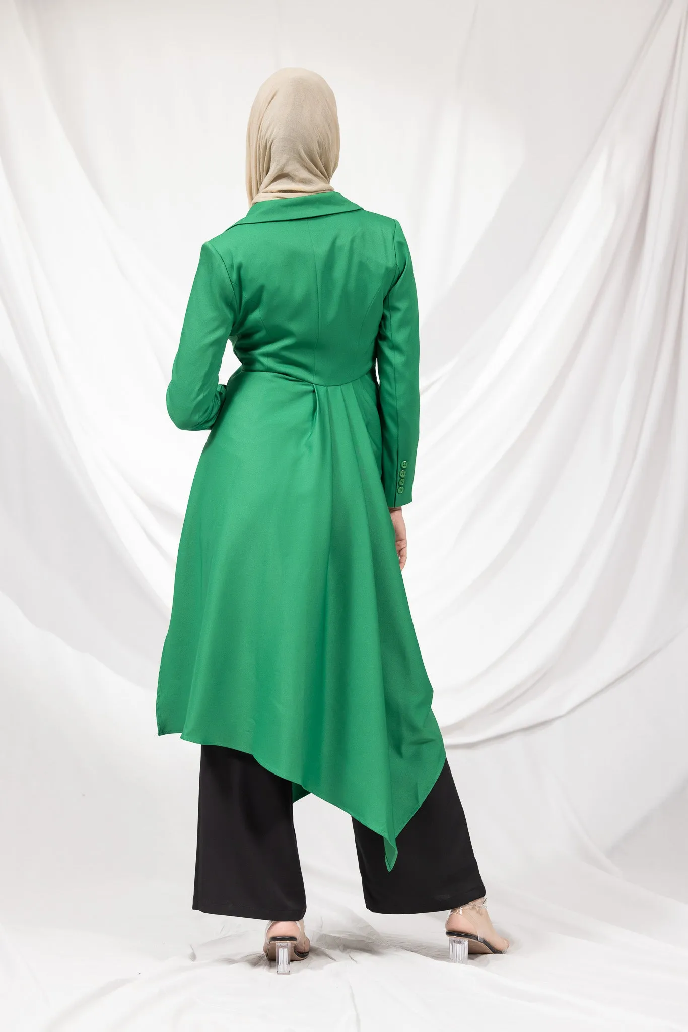 The Crescent Csillia Side Drape Jacket