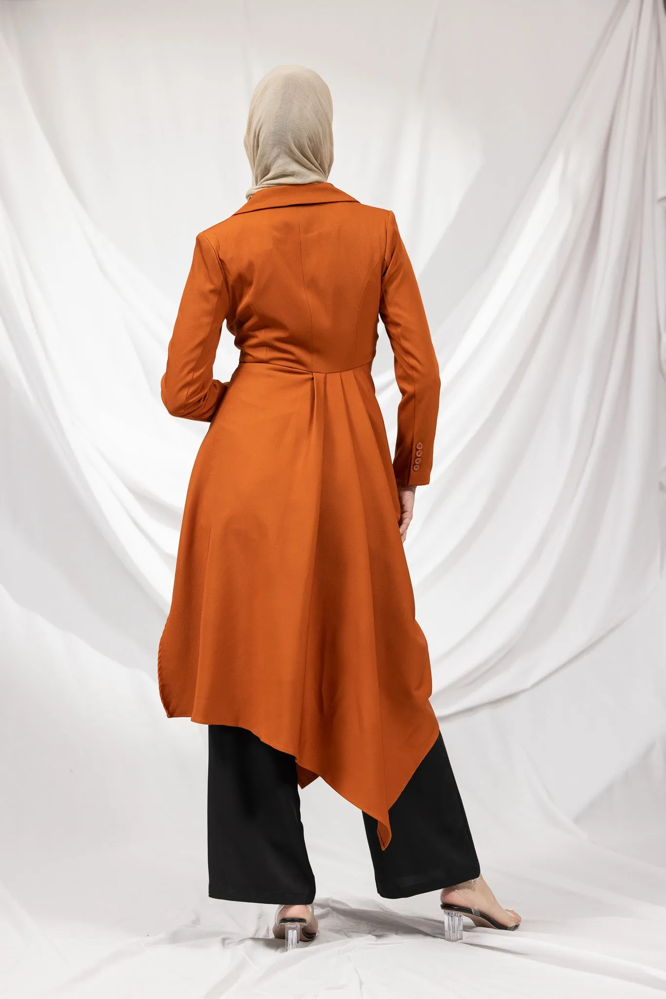 The Crescent Csillia Side Drape Jacket