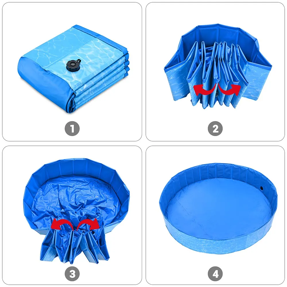 TheLAShop Foldable Pools for Dogs Pet Kiddie Indoor Outdoor Use