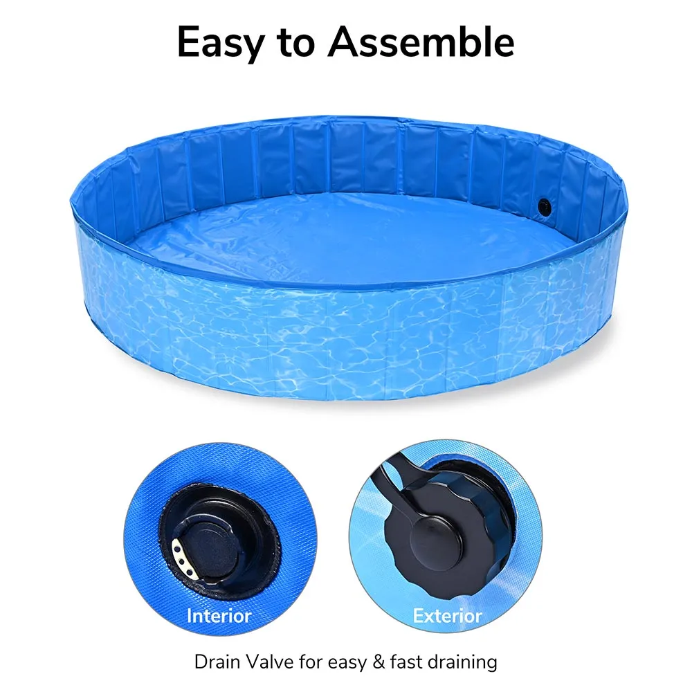 TheLAShop Foldable Pools for Dogs Pet Kiddie Indoor Outdoor Use