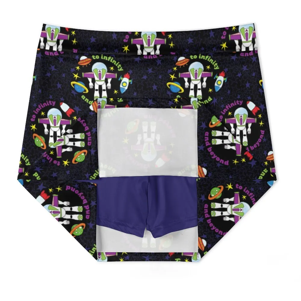 To Infinity And Beyond Athletic A-Line Skirt With Pocket Solid Shorts