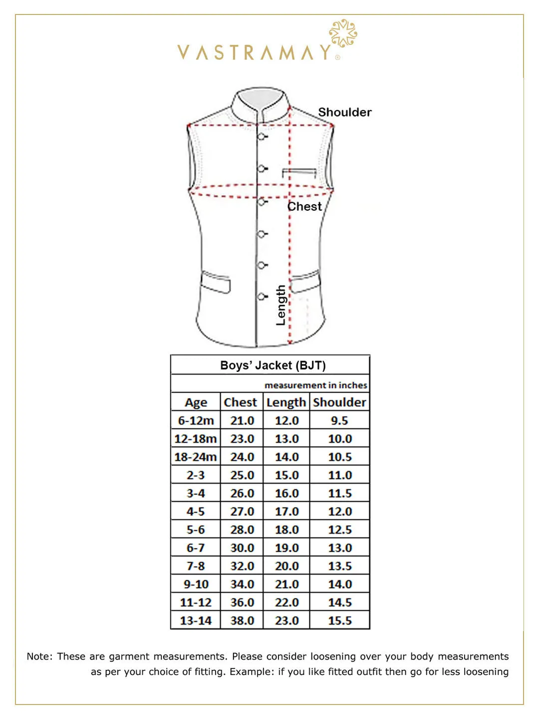 VASTRAMAY Boy's Jute Feel Fabric Digital Printed Maroon Nehru Jacket