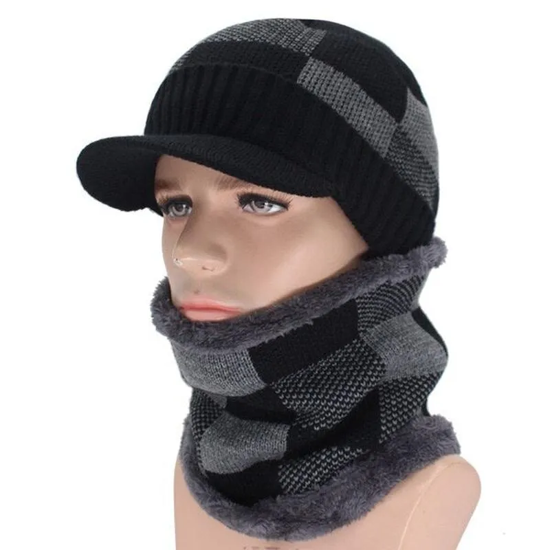 Visor Beanie with Optional Matching Scarf