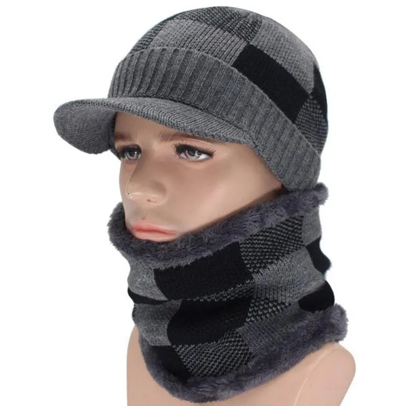 Visor Beanie with Optional Matching Scarf