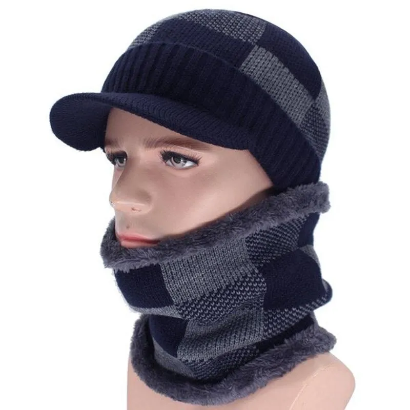 Visor Beanie with Optional Matching Scarf