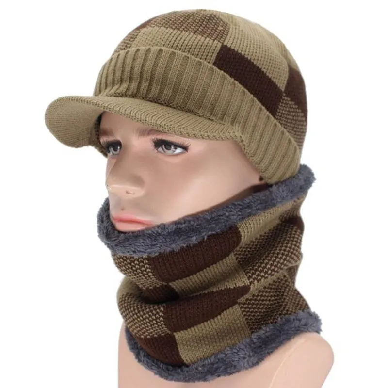 Visor Beanie with Optional Matching Scarf