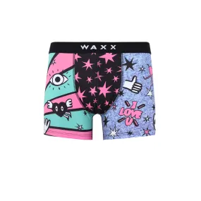 Waxx Pop Art Boxer Short in Black