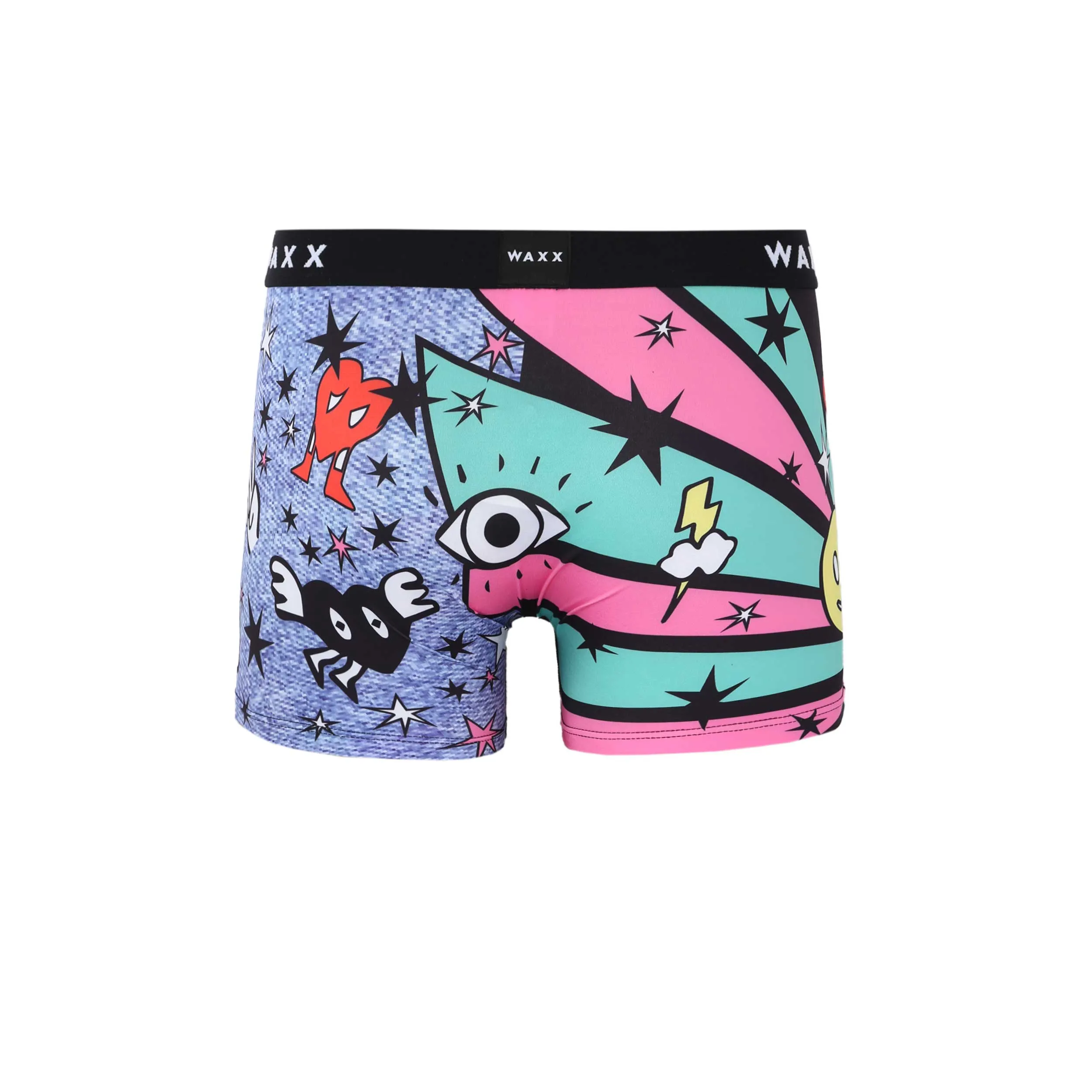 Waxx Pop Art Boxer Short in Black