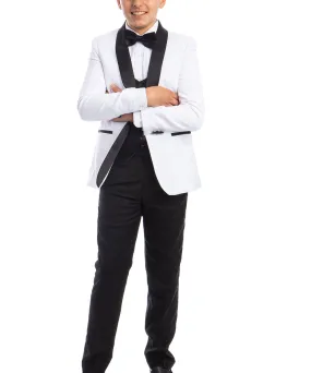 White Boys Suit Tuxedo Set by Perry Ellis