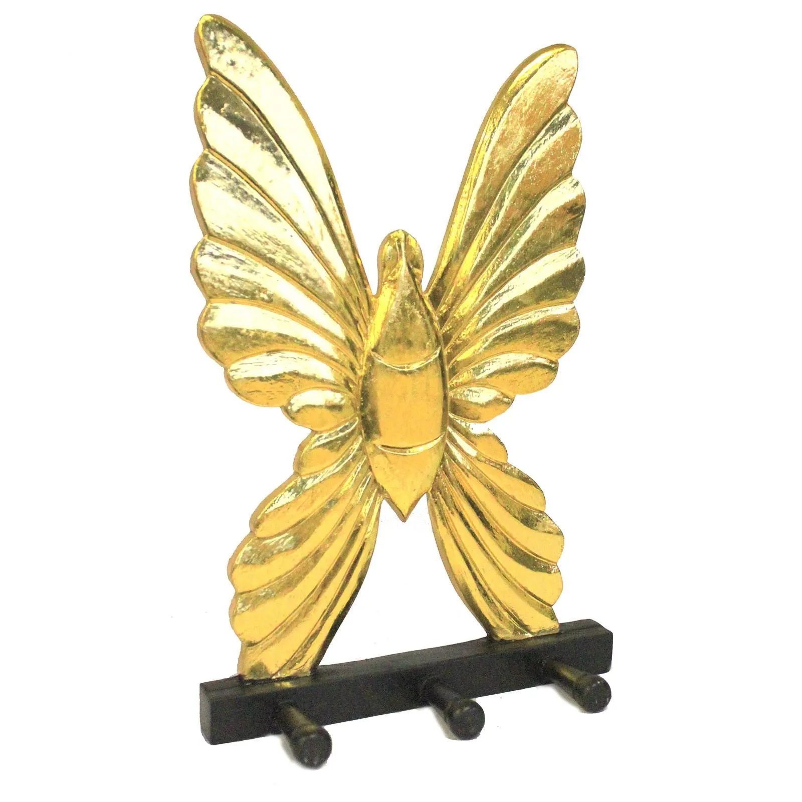 Wooden Coat Hanger - Butterfly Gold