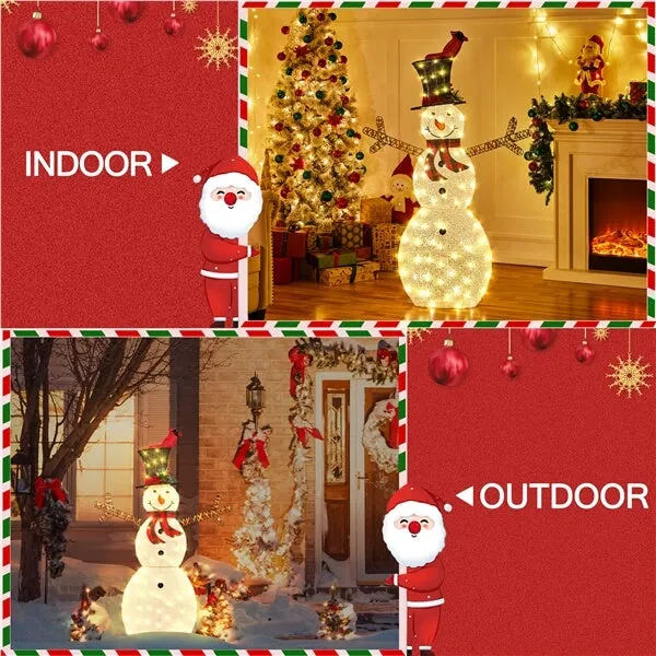 Yaheetech 5 FT Lighted Christmas Snowman