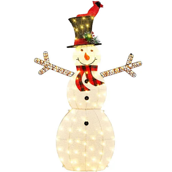 Yaheetech 5 FT Lighted Christmas Snowman