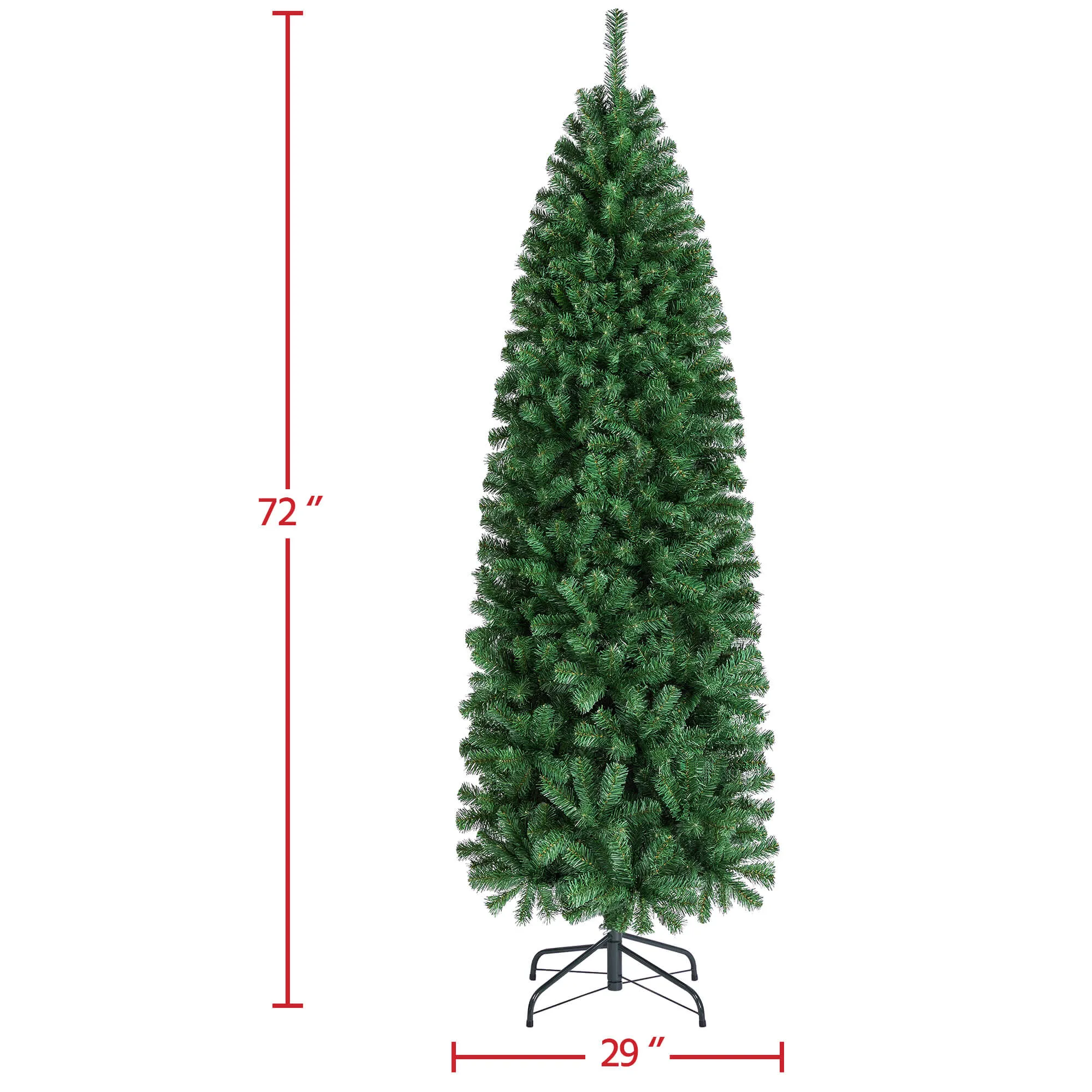 Yaheetech  6Ft Artificial Christmas Tree  Hinged Spruce Pencil