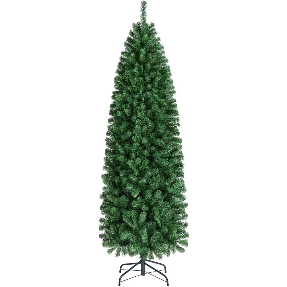 Yaheetech  6Ft Artificial Christmas Tree  Hinged Spruce Pencil