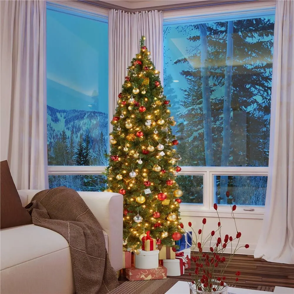 Yaheetech 6Ft Pre-lit Artificial Christmas Tree