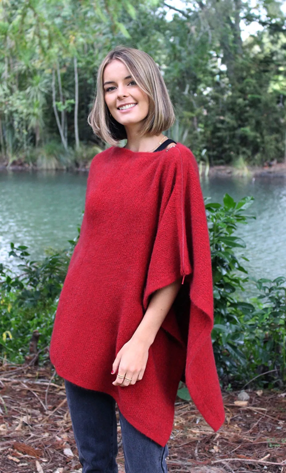 Zippered Wrap Poncho