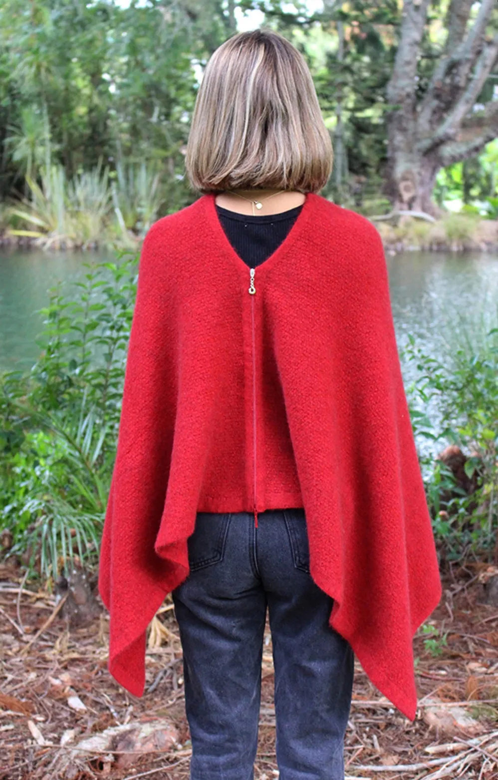 Zippered Wrap Poncho