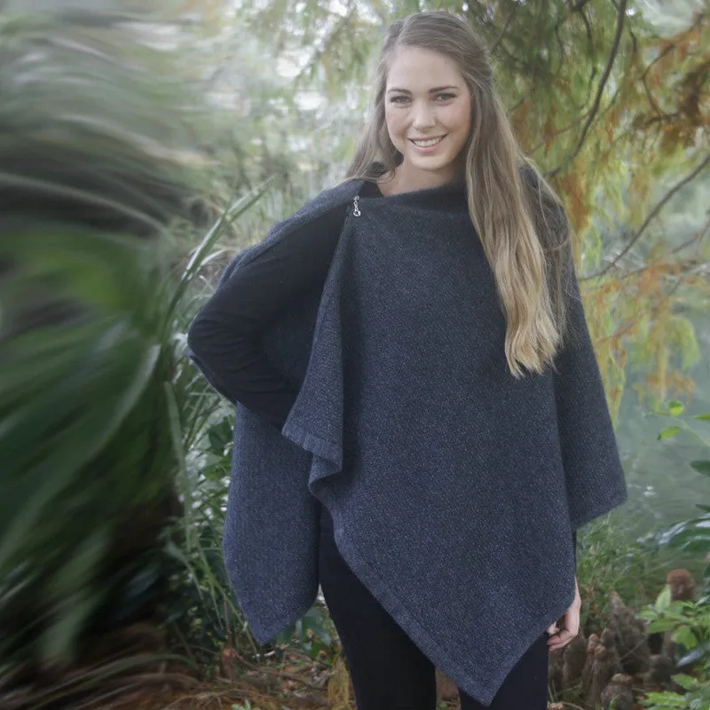 Zippered Wrap Poncho